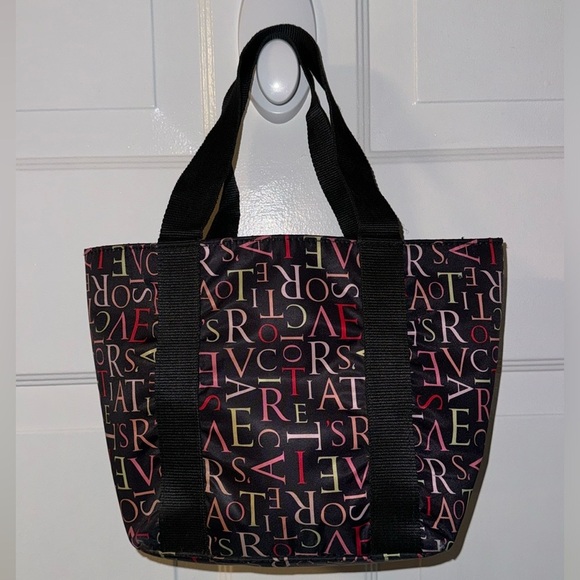 Y2K Victoria’s Secret Canvas Print Tote Bag Vintage Purse Shoulder Handbag Fun - Picture 1 of 10